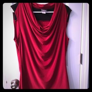 Burgundy and Black Spandex Shirt